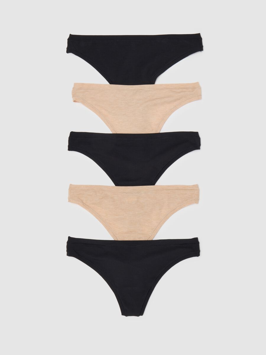 Five-pack stretch modal thongs_0
