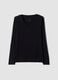 Black stretch modal crew-neck T-shirt, regular fit_0