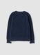Blue stretch crew-neck top_1