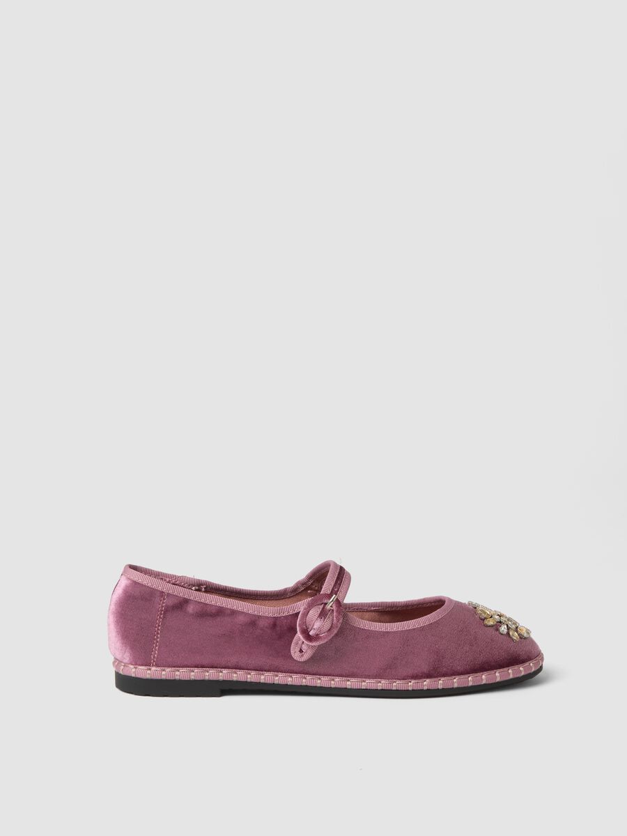 Pink Friulane with strap and rhinestones_0