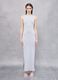 Grey Melange Backless Long Dress _0