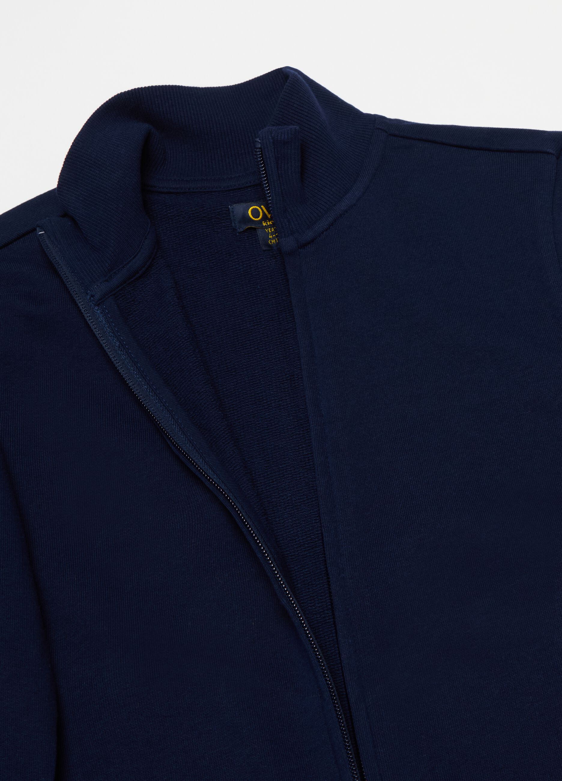 French terry full-zip sweatshirt with pockets