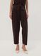 Brown stretch viscose Milano stitch barrel-fit jogger trousers_1