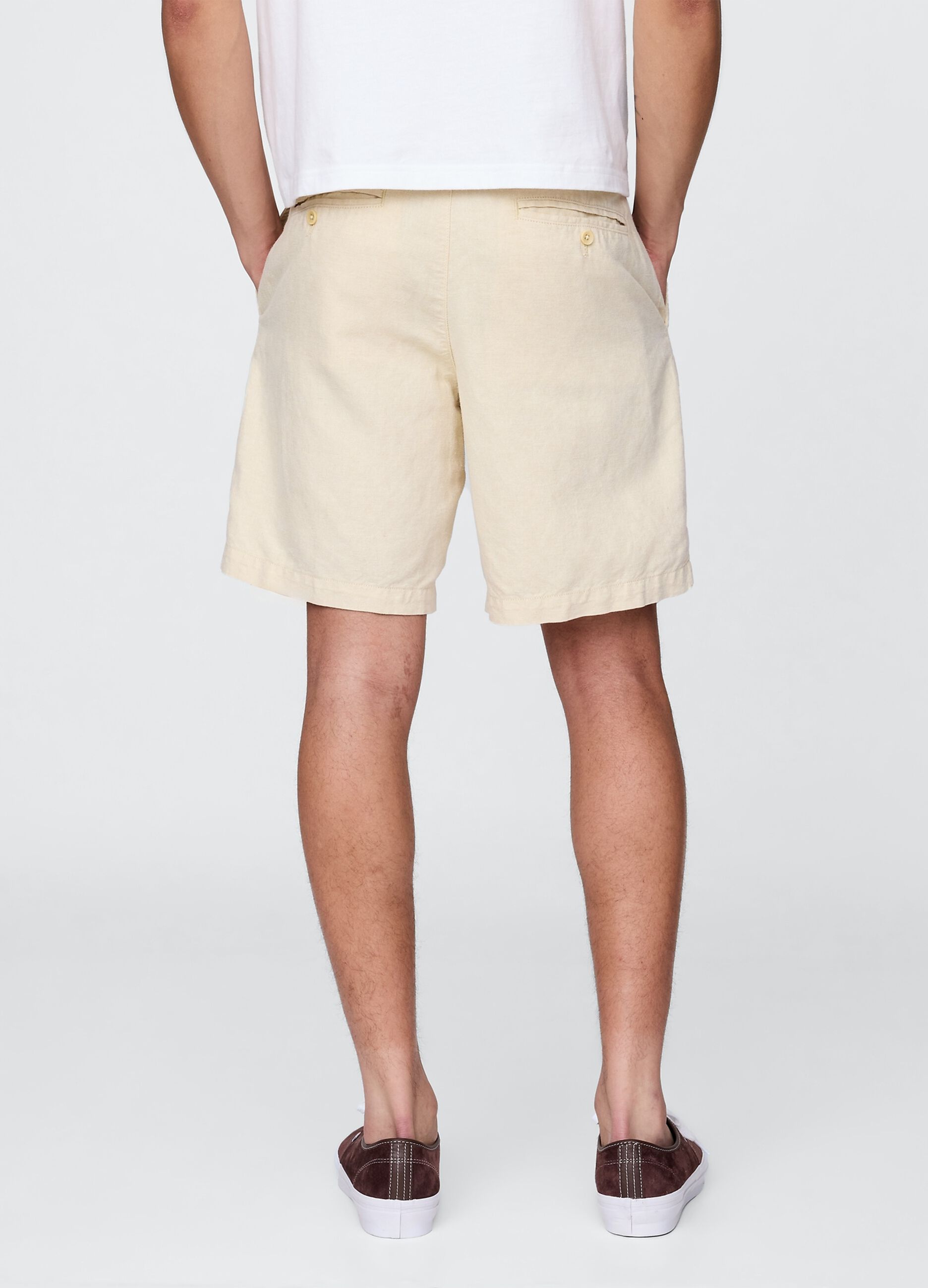 Beige Linen and Cotton Blend Shorts by Gap