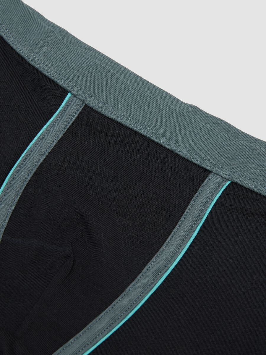 Blue stretch organic cotton boxer shorts_2