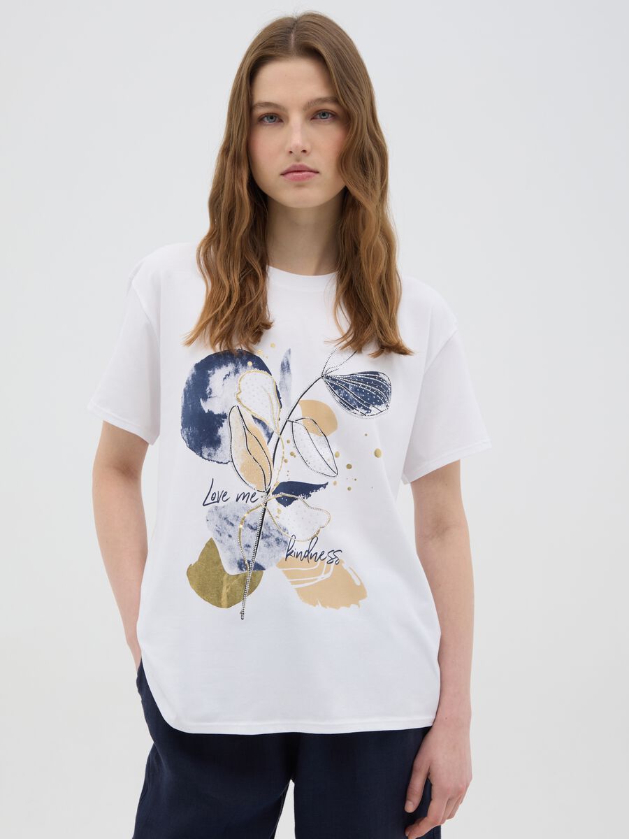 Multicolour regular fit cotton women's T-shirt_0