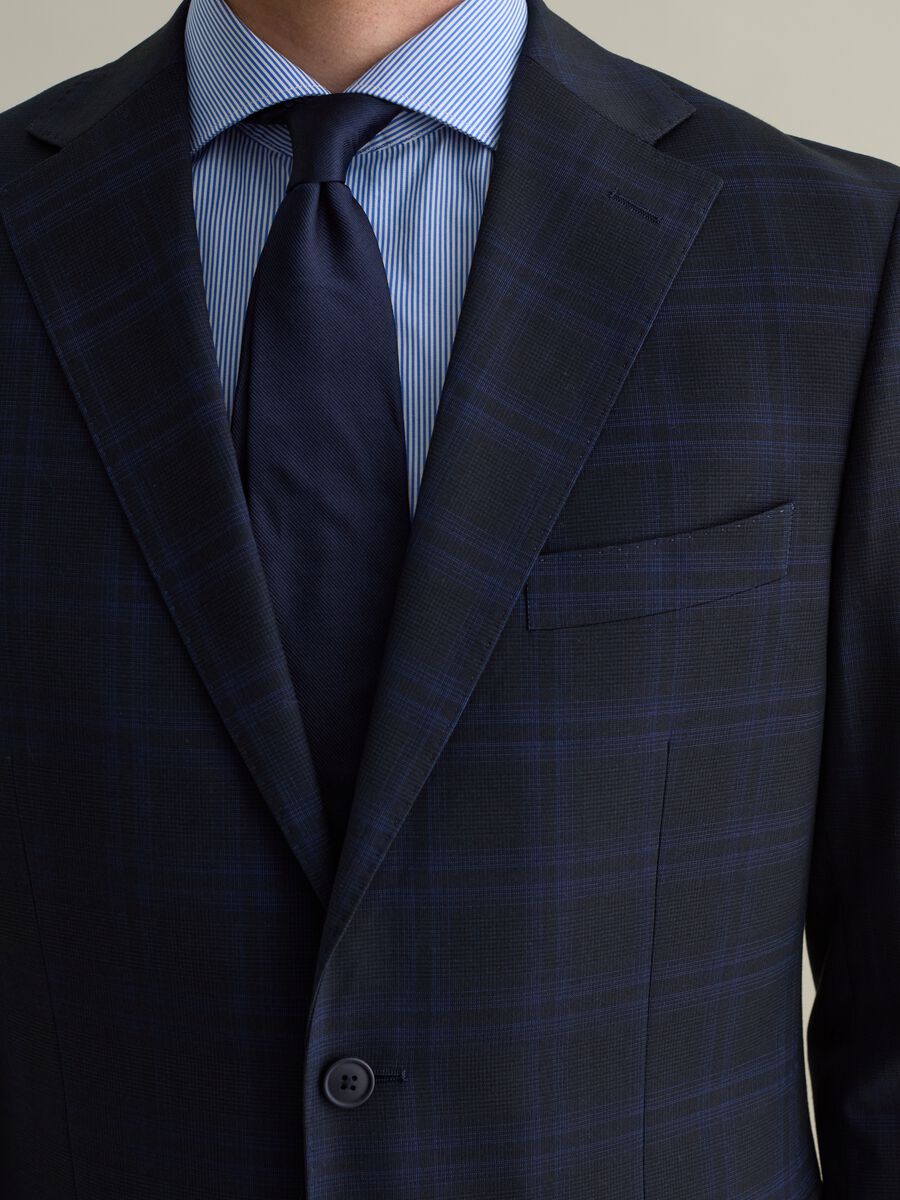 Single-breasted blazer with check pattern_3