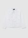 Girl's white pure cotton shirt regular fit with embroidery_0