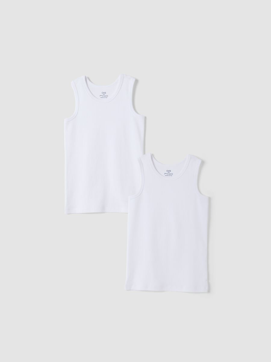 2-pack of white organic cotton crew-neck vests_0