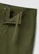 Regular fit green stretch cotton chino trousers_5