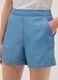 Light blue denim shorts in pure lyocell with elasticated waist, regular fit_3