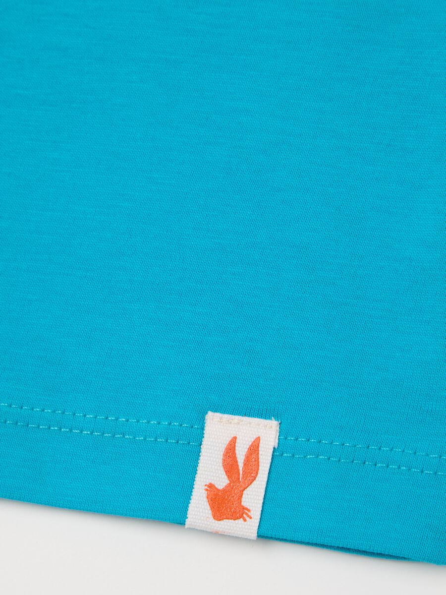 Blue cotton tank top with Bugs Bunny_3
