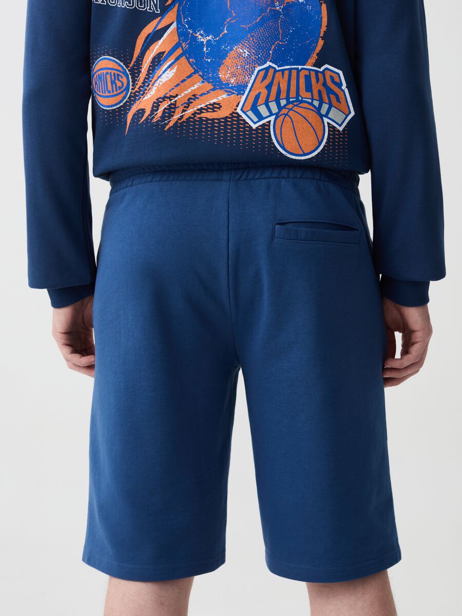 Fleece Bermuda shorts with NBA New York Knicks print_2