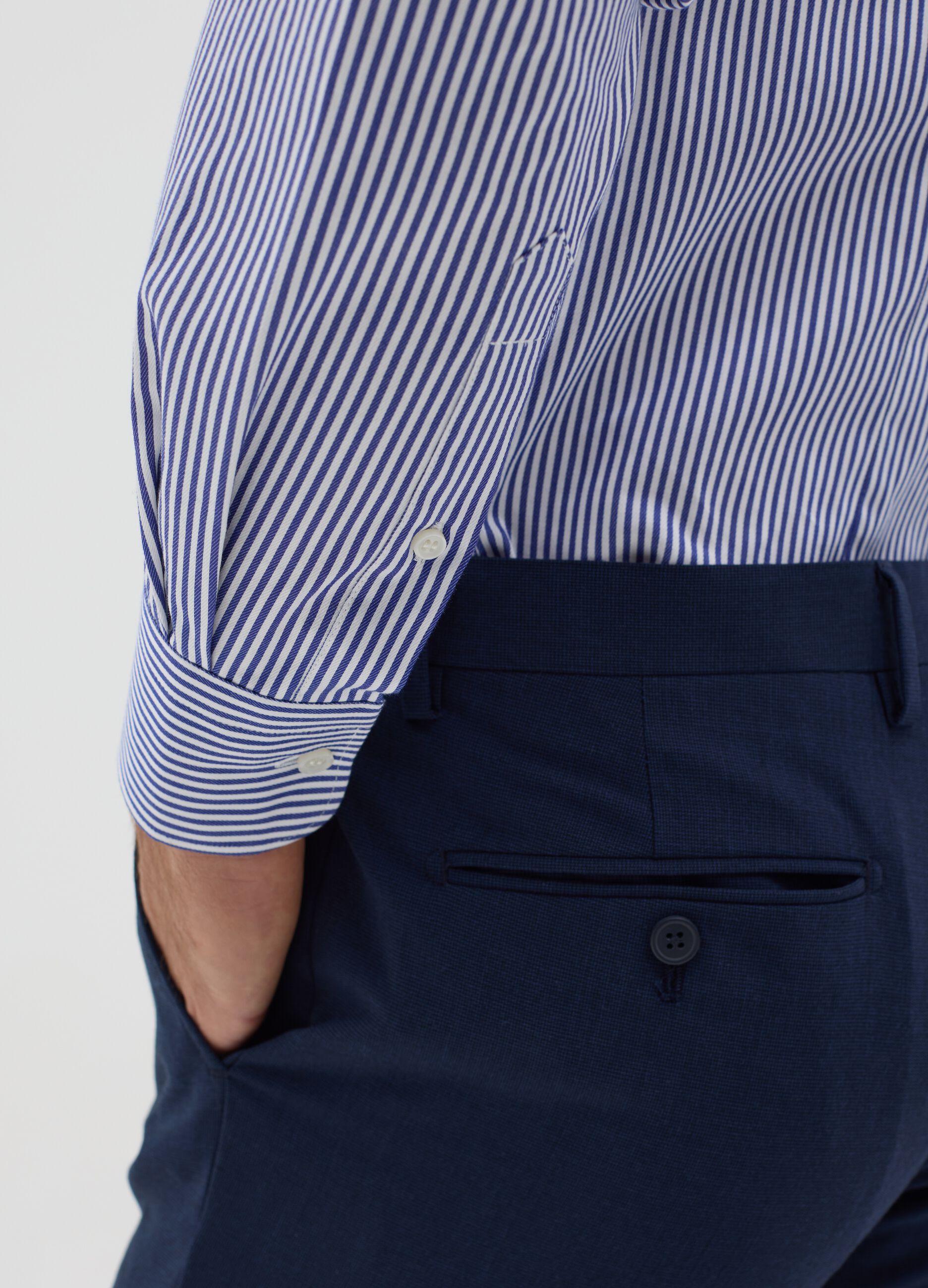 Camicia slim fit a righe easy iron