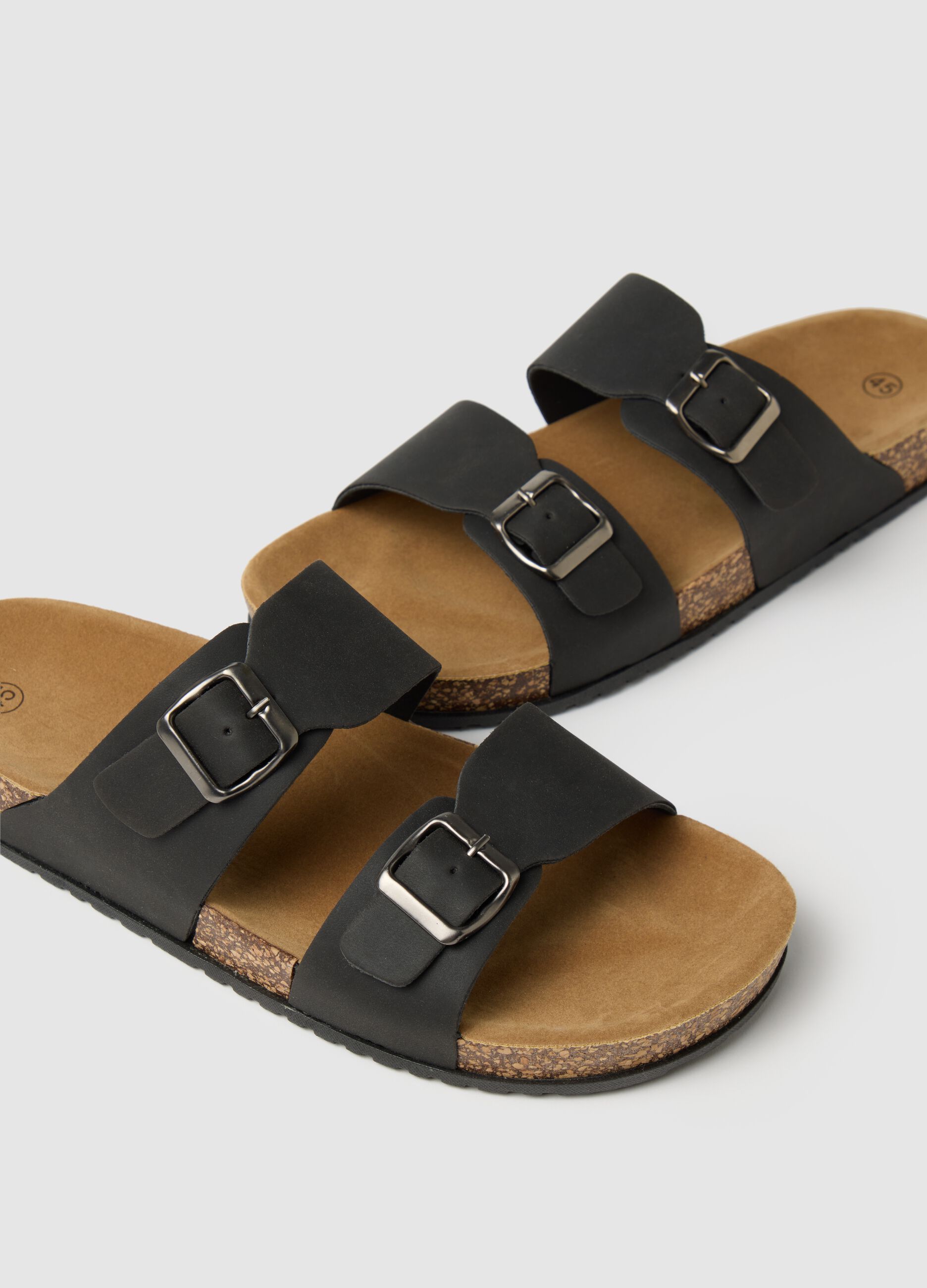 Sandali da uomo in multicolor con fibbie doppie