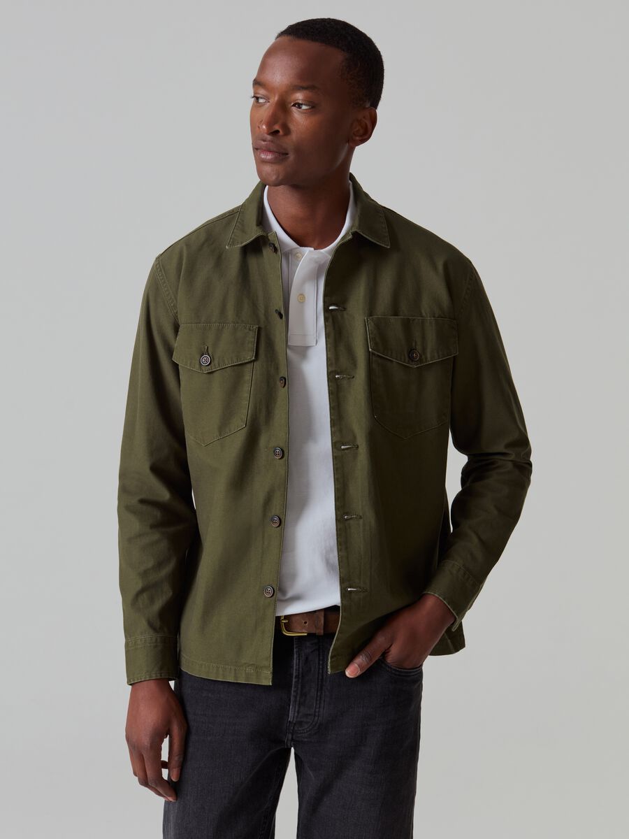 Cotton shacket with pockets_0