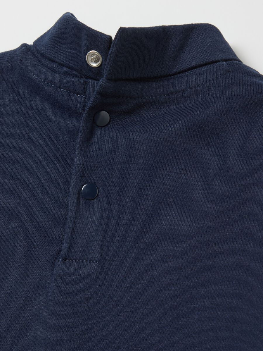 Cotton T-shirt with high neck_2