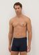 Tripack of blue boxer shorts in stretch cotton regular fit_0