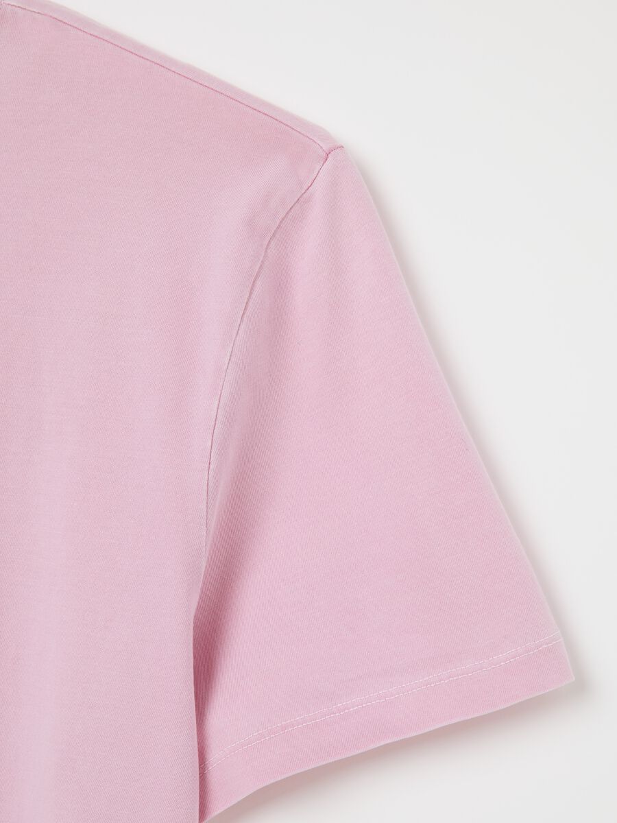 Men’s pink regular fit T-shirt in 100% cotton_5
