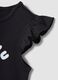 Black organic cotton tank top with frills_3