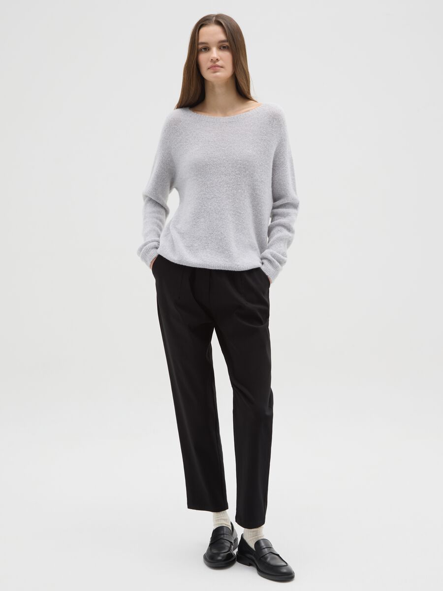 Pantaloni neri regular fit_0