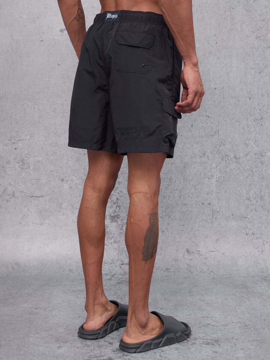 Cargo Swim Shorts Black_5