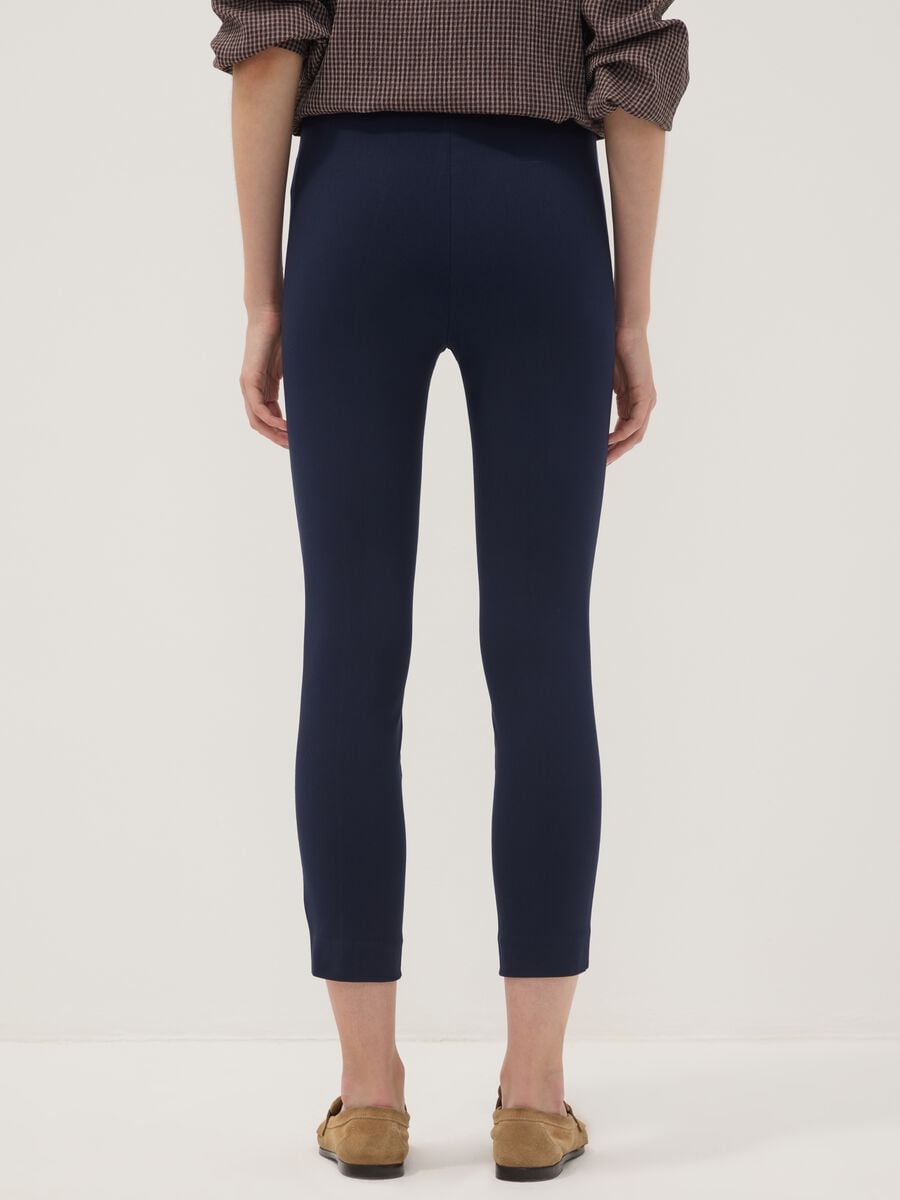 Leggings blu in viscosa elasticizzato slim fit_2
