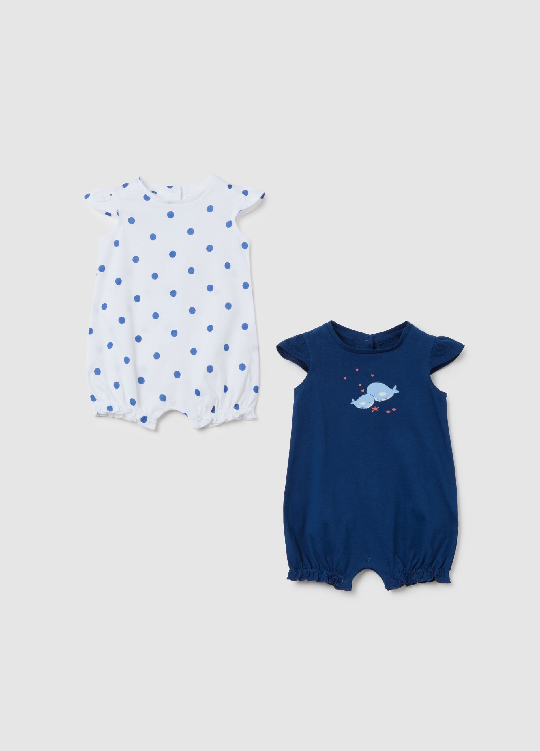 Set di tutine da neonata in puro cotone multicolor