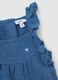 Baby girl's blue cotton dungarees with regular fit_2