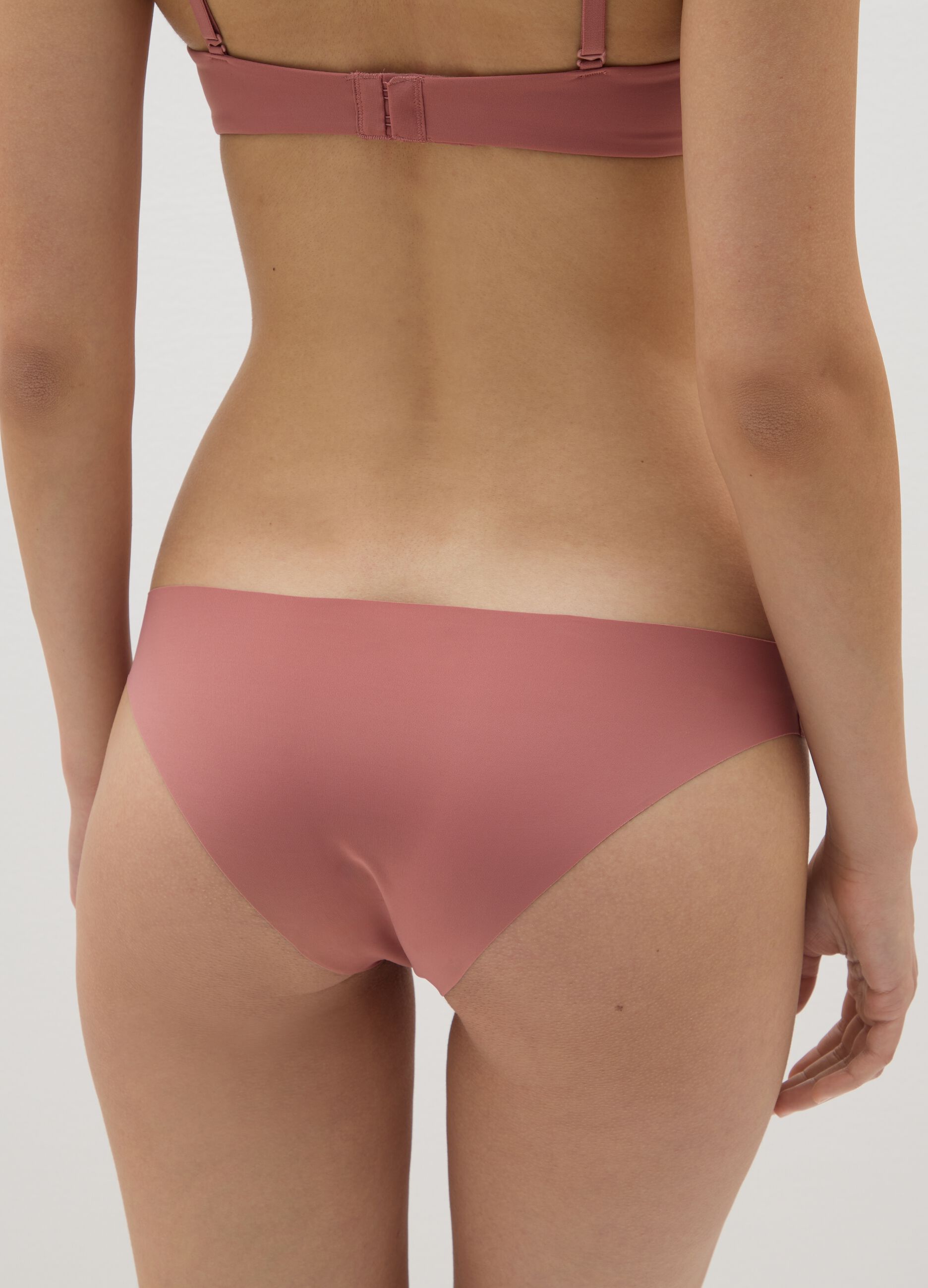 Regular Fit Pink Fabric Briefs