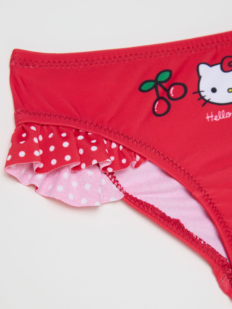 Girls’ swimsuit in red stretch fabric with Hello Kitty print_2