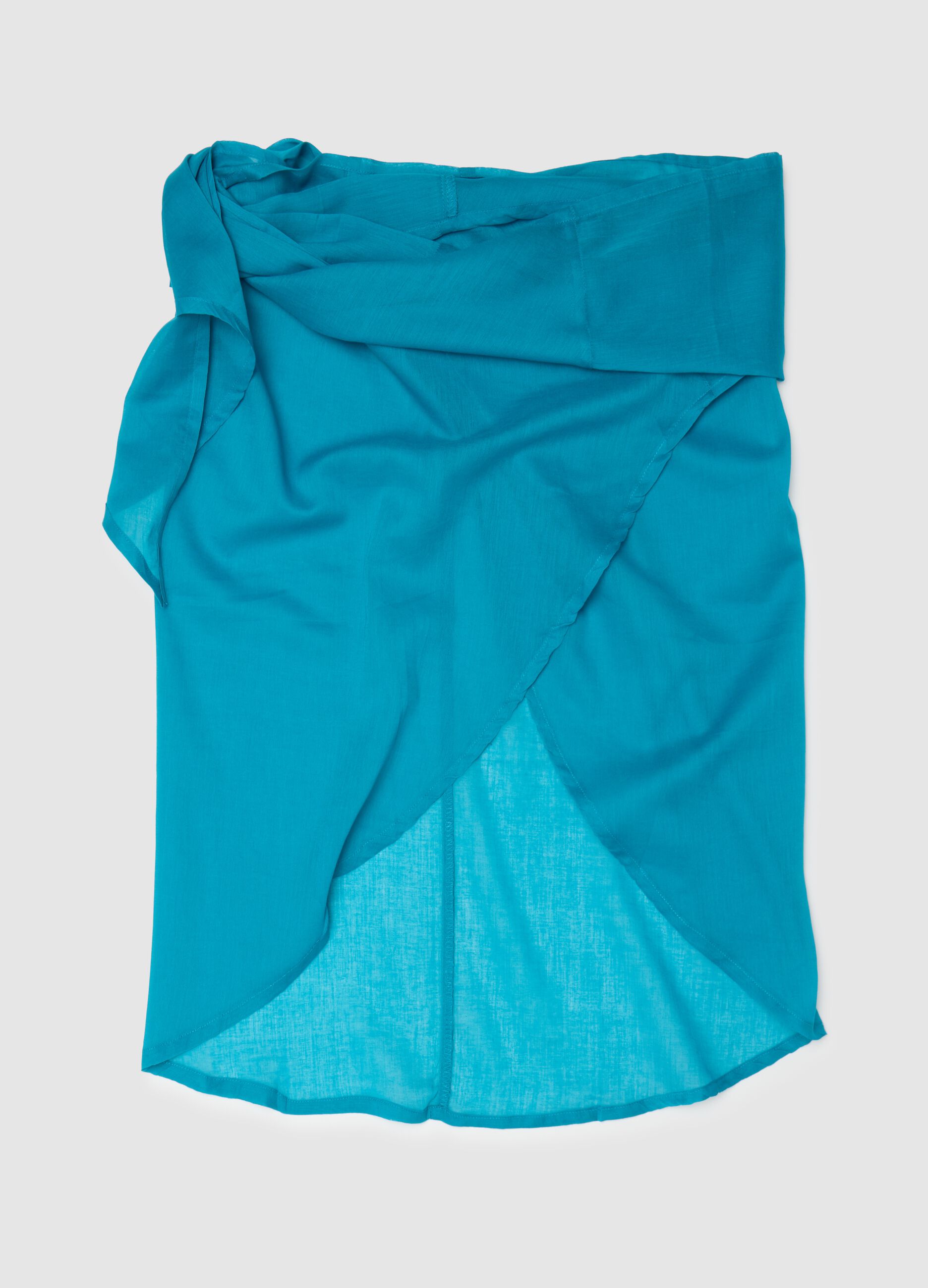 Pareo da donna in puro cotone azzurro