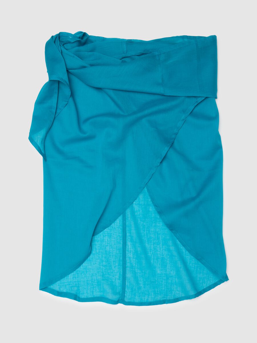 Women's pure cotton azure skirt regular fit_4