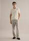 Short-sleeved white striped polo in pure cotton regular fit_2