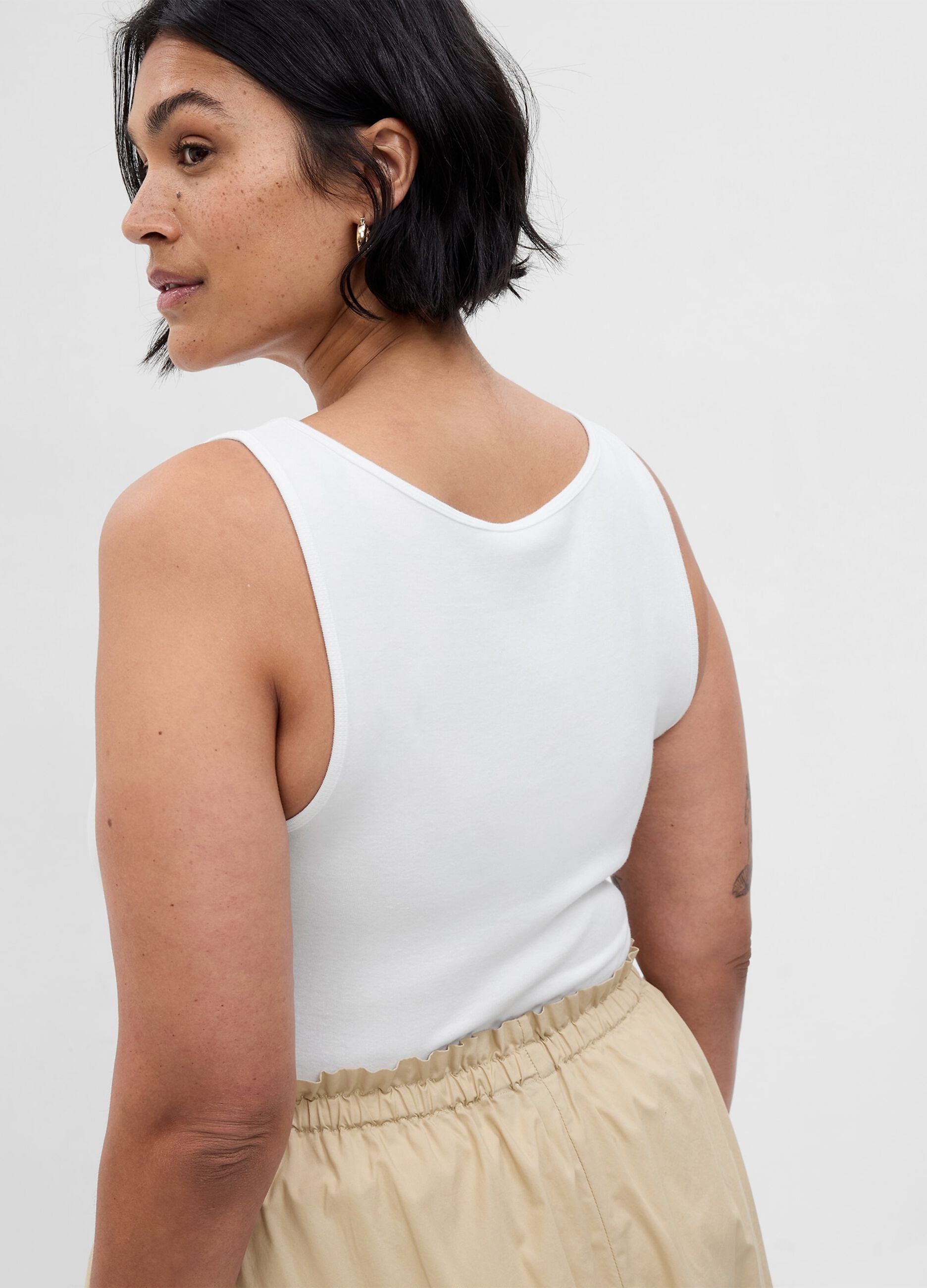 Stretch modal and cotton tank top