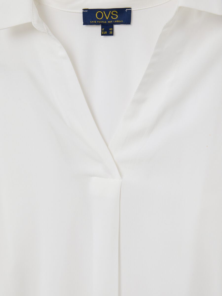 White blouse in pure viscose with long sleeves_5