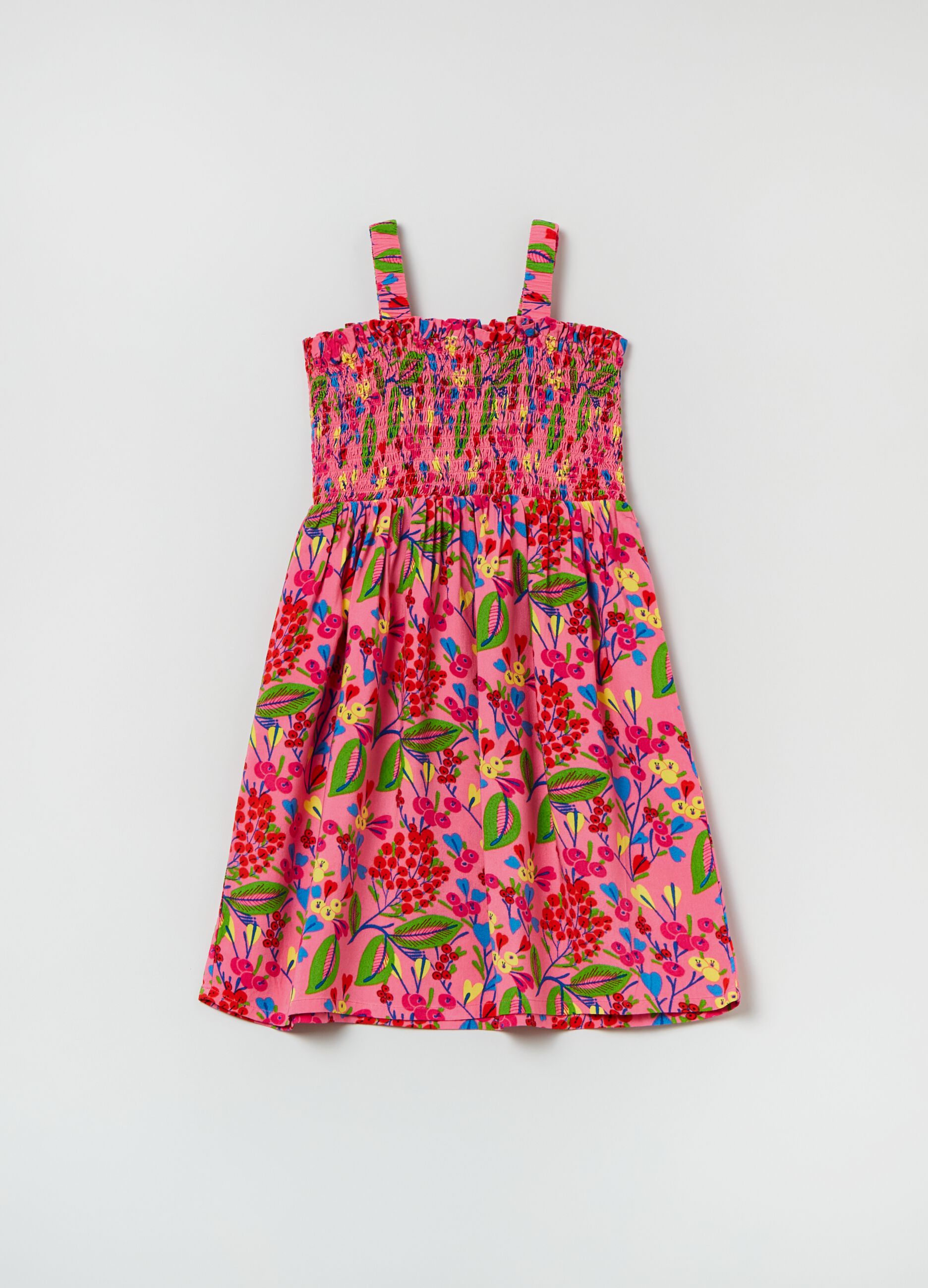 Viscose dress with floral print