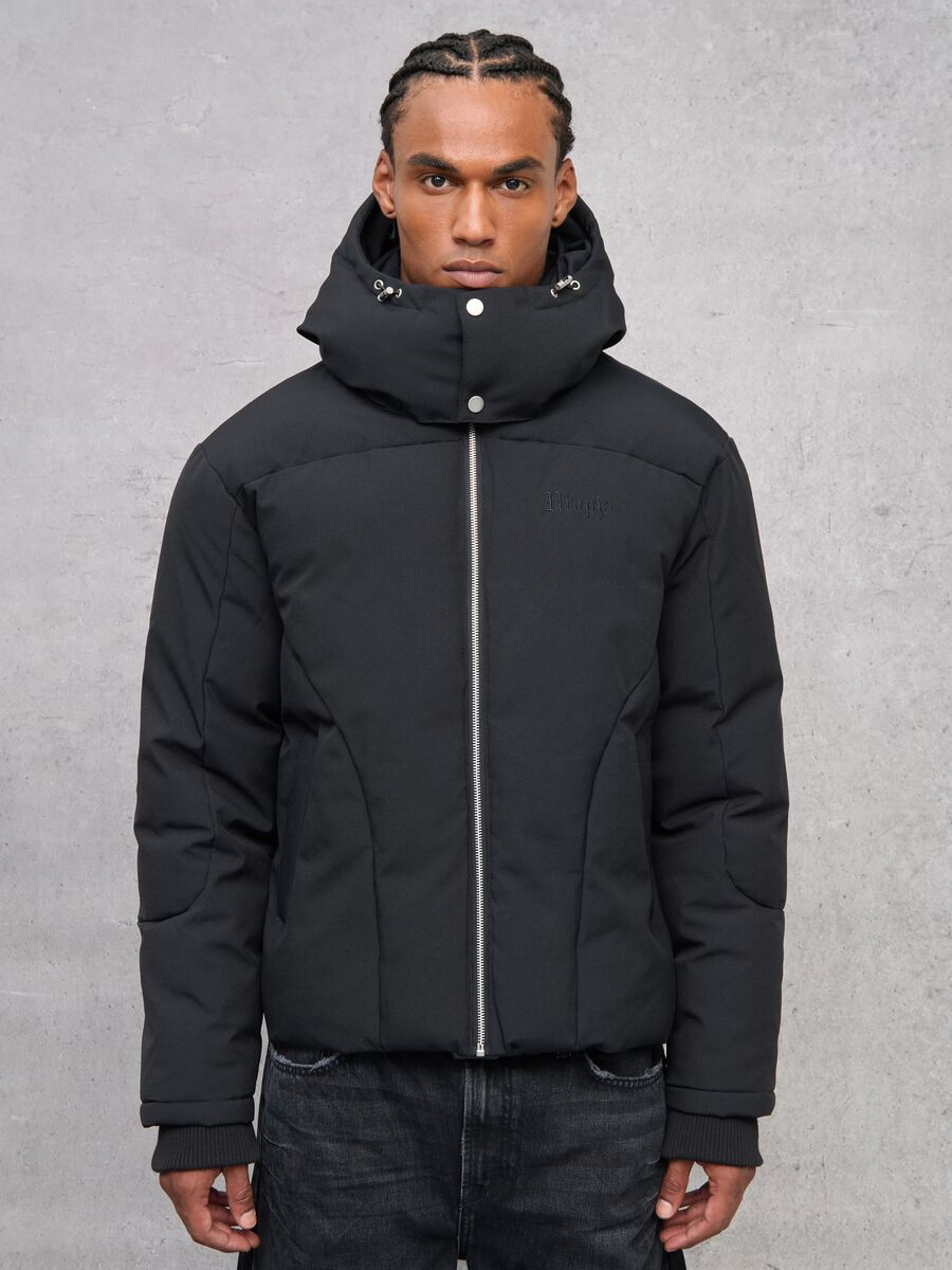 Technical Puffer Jacket Black_0