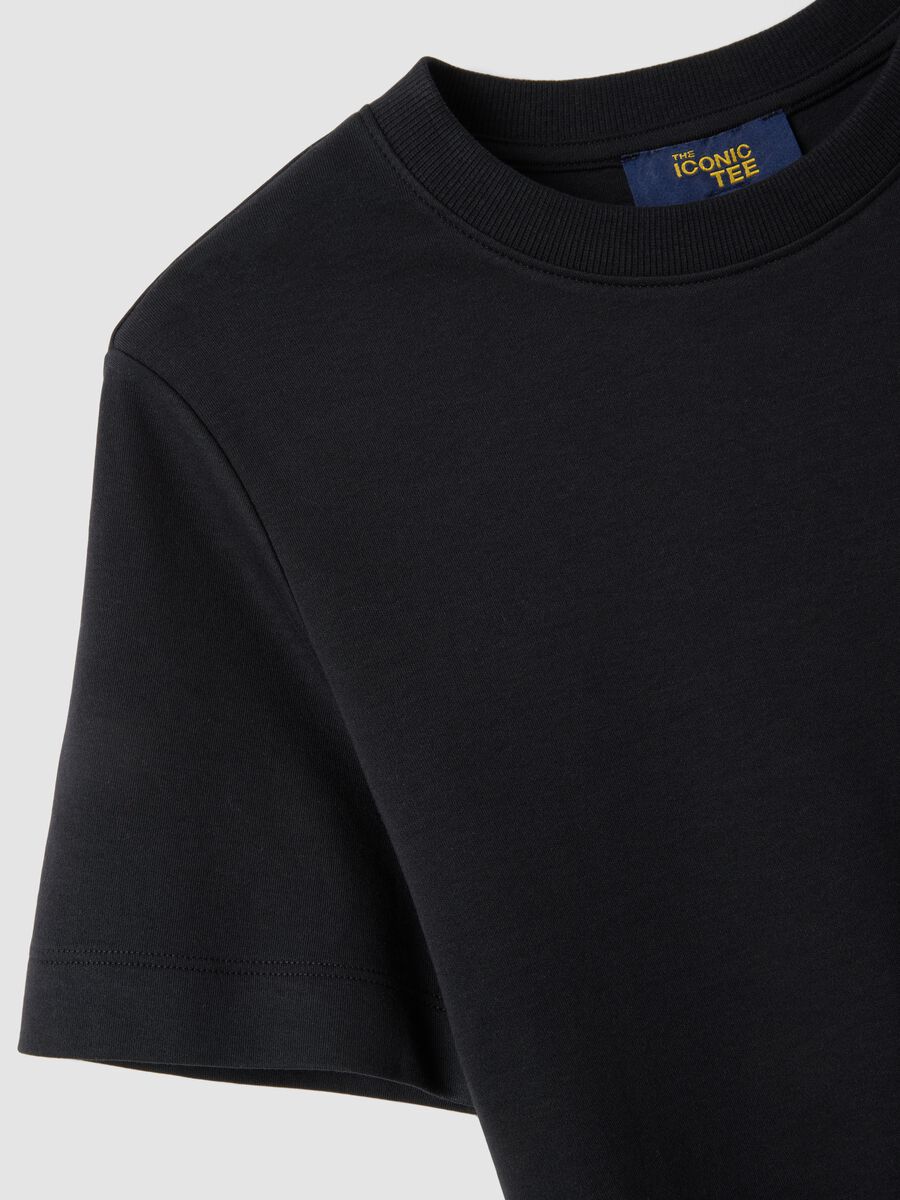 Relaxed fit black pure cotton T-shirt_5