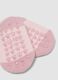 Pink non-slip socks in stretch organic cotton with teddy bear_1