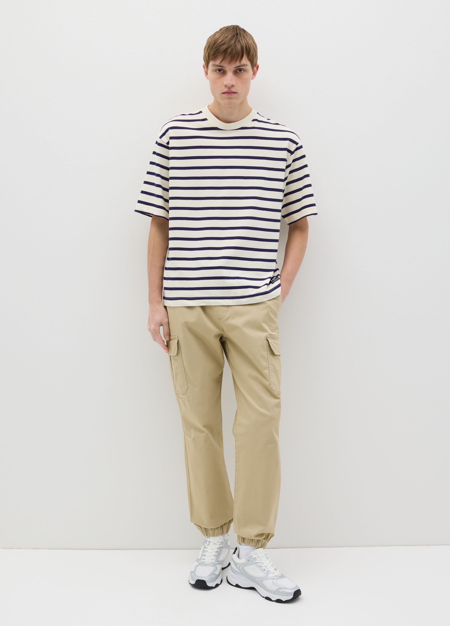 T-shirt in cotone a righe