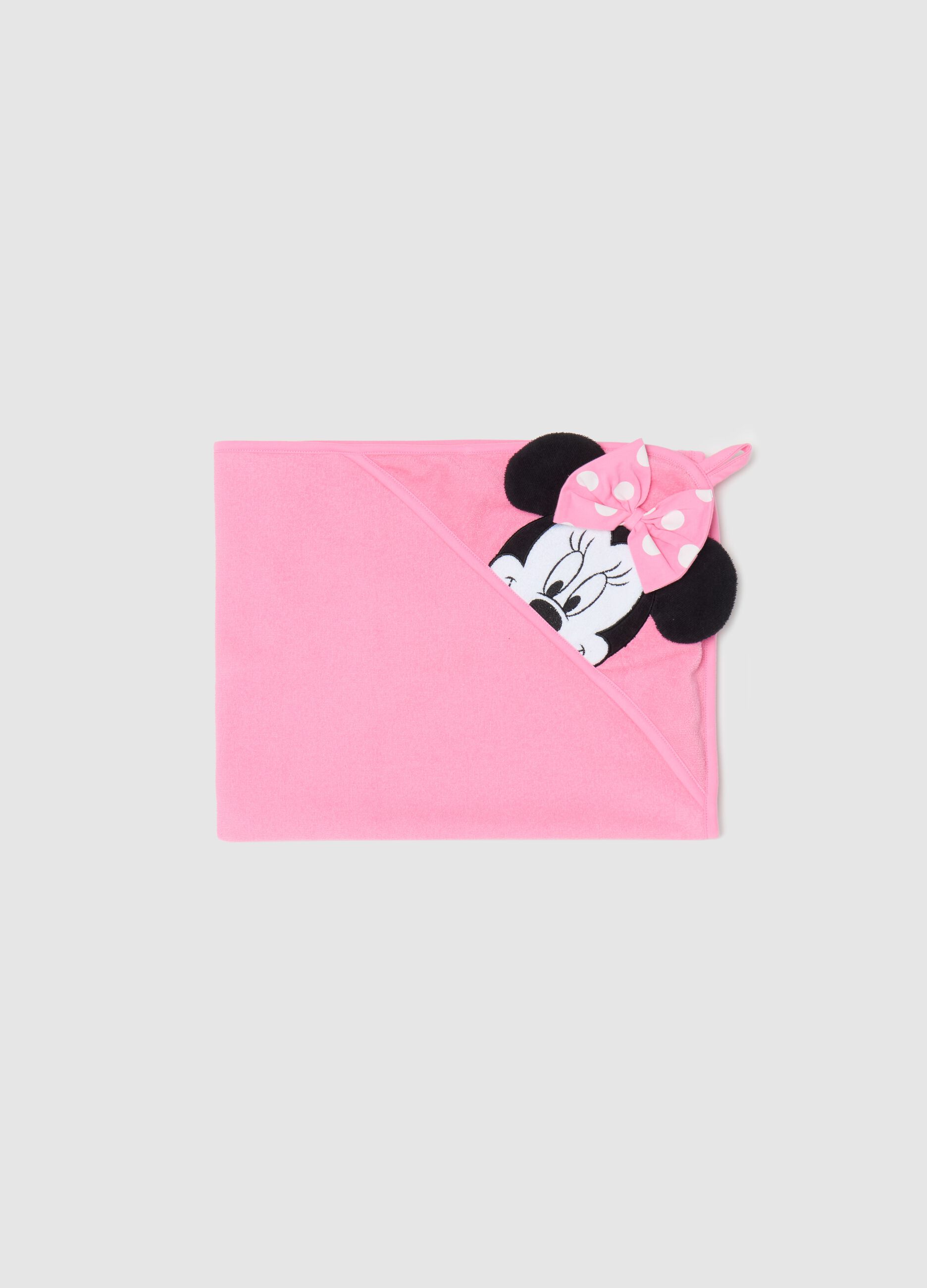 Bathrobe with Minnie Mouse application and embroidery