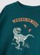 Pigiama verde in puro cotone organico con stampa dinosauro regular fit_3