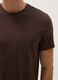 Slim fit brown stretch cotton T-shirt_2