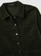 Green pure cotton regular fit corduroy shirt_5