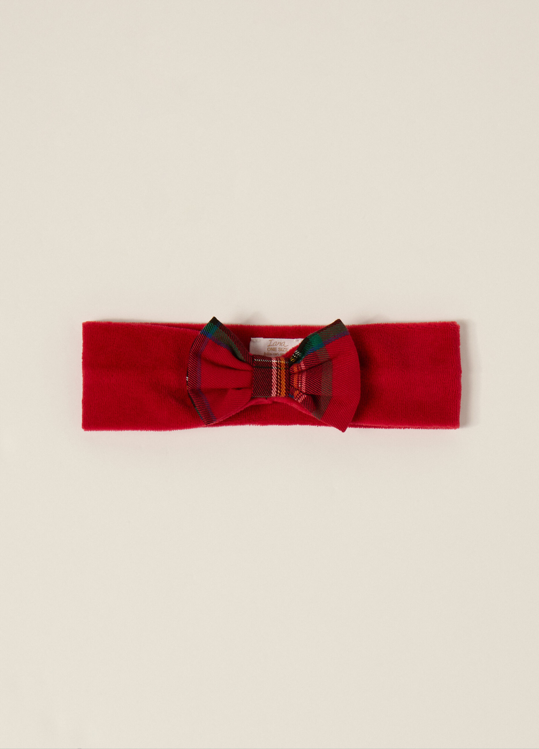 Red Velvet Headband with Bow