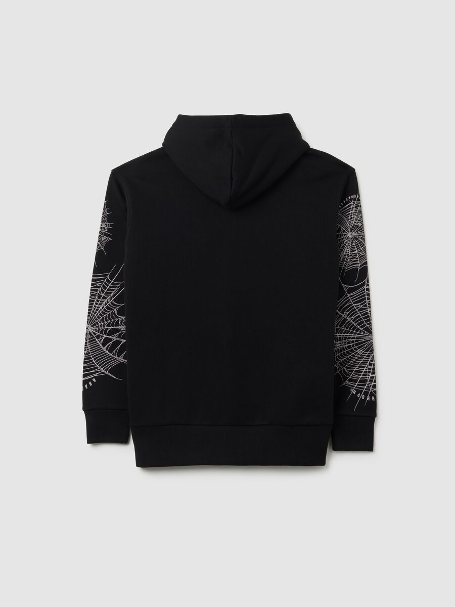 Children's black cotton-blend sweatshirt, regular fit_1