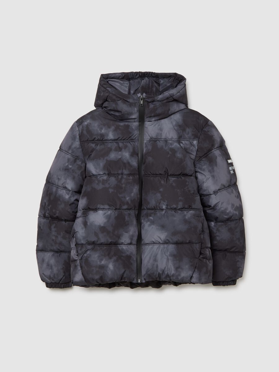 Giacca imbottita grigia da ragazzo regular fit con cappuccio_3