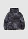 Grey padded boys' regular fit jacket with hood_3