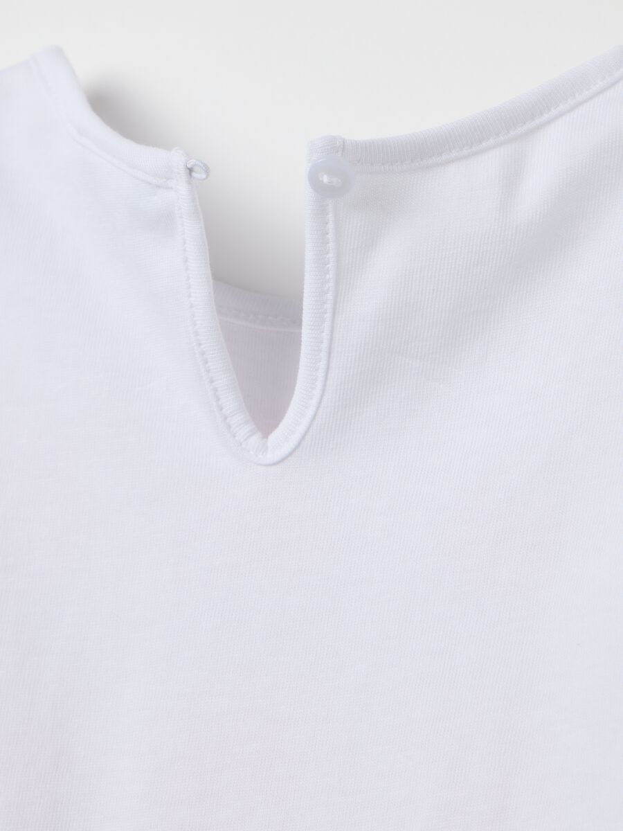 Girls' Set in Pure White and Pink Cotton_3